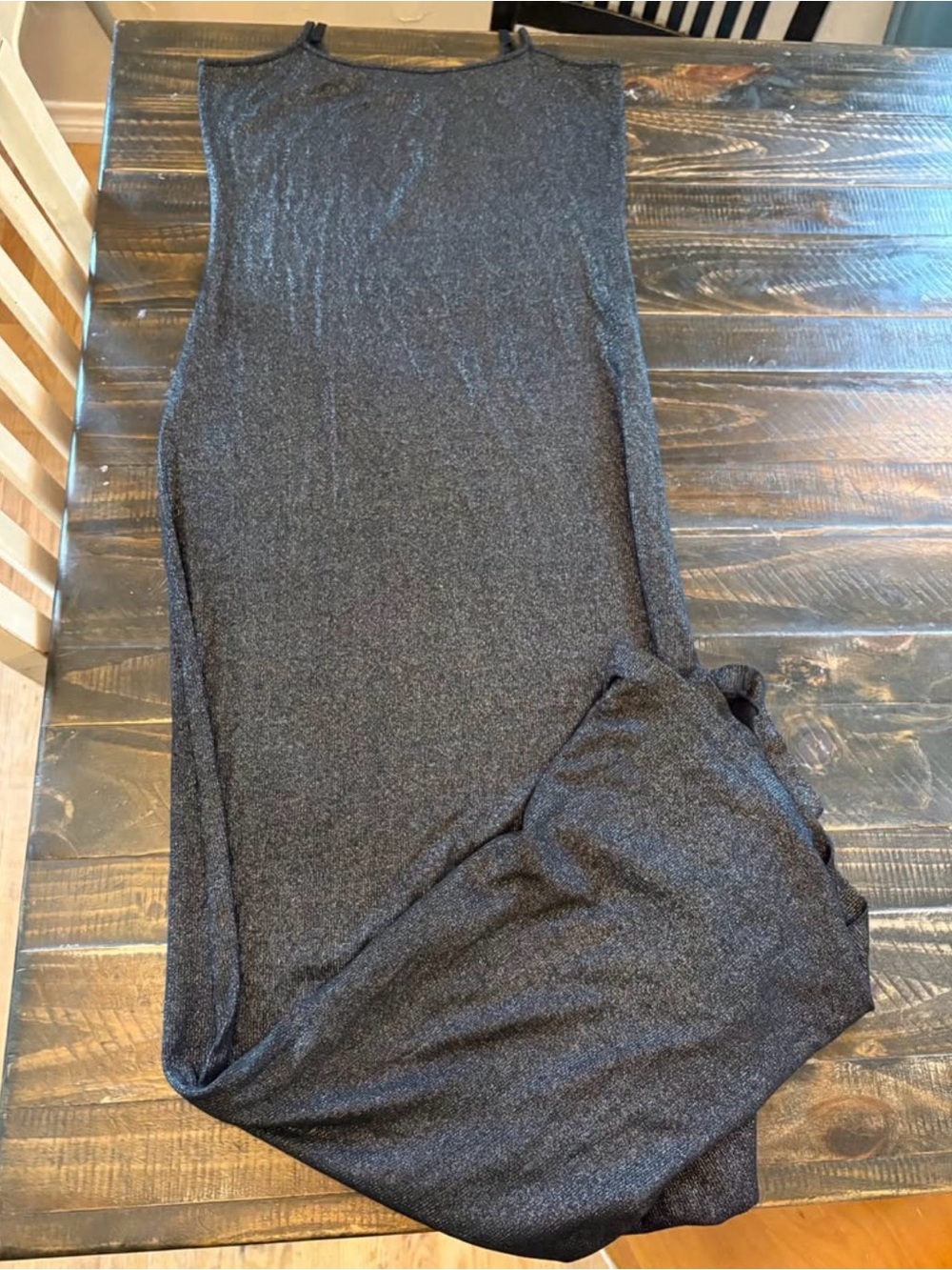SKIMS Onyx Foil Lounge Slip Dress Size 2xl